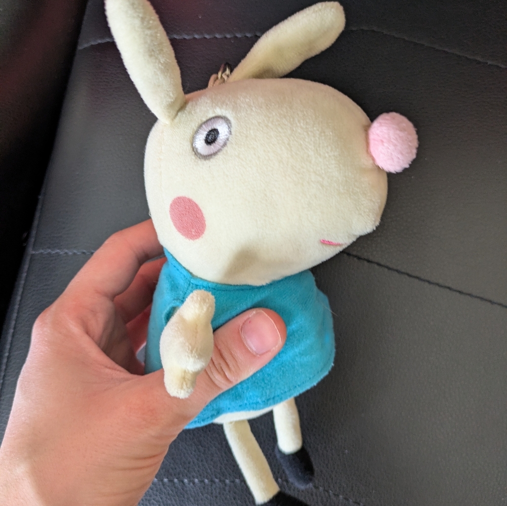 🦋5/25$ Peppa Pig Plush with Blue and Pink Accents Rebecca Rabbit